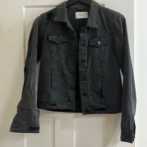 Black distressed Denim jacket size Small from KanCan